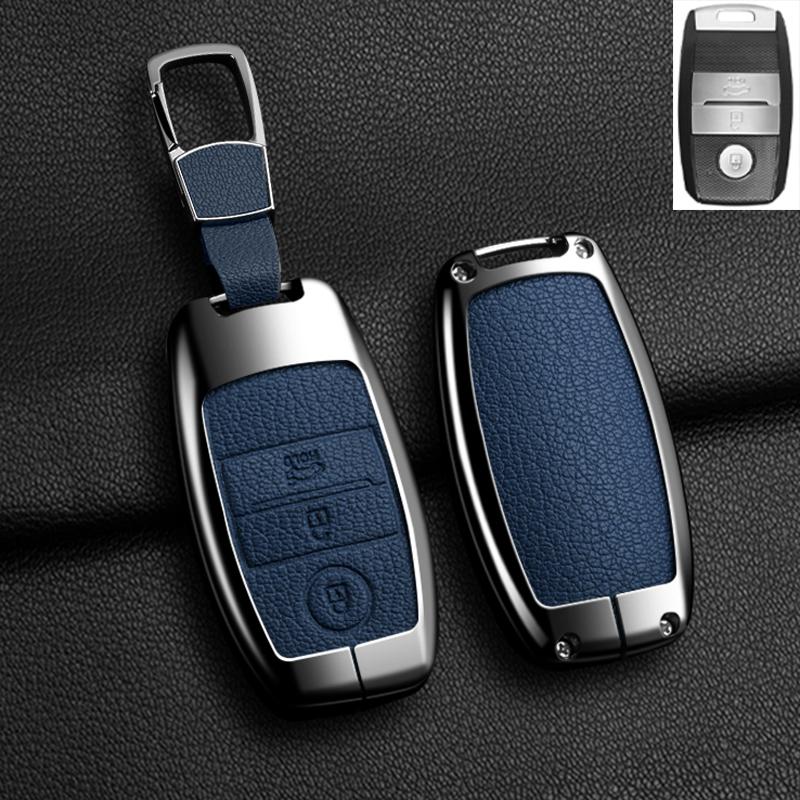 Auto Key Fob Cover Case Fit For Kia Picanto Sportage Rio 3 Cerato 4 Soul K5 Ceed Optima Seltos Sorento Genuine Leather Automotive Auto Accessories