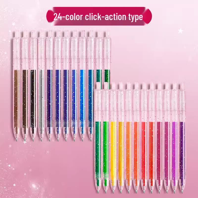 Luminous Color-Changing Glitter Gel Pen - Silver Light & Pearl Marker for Journaling