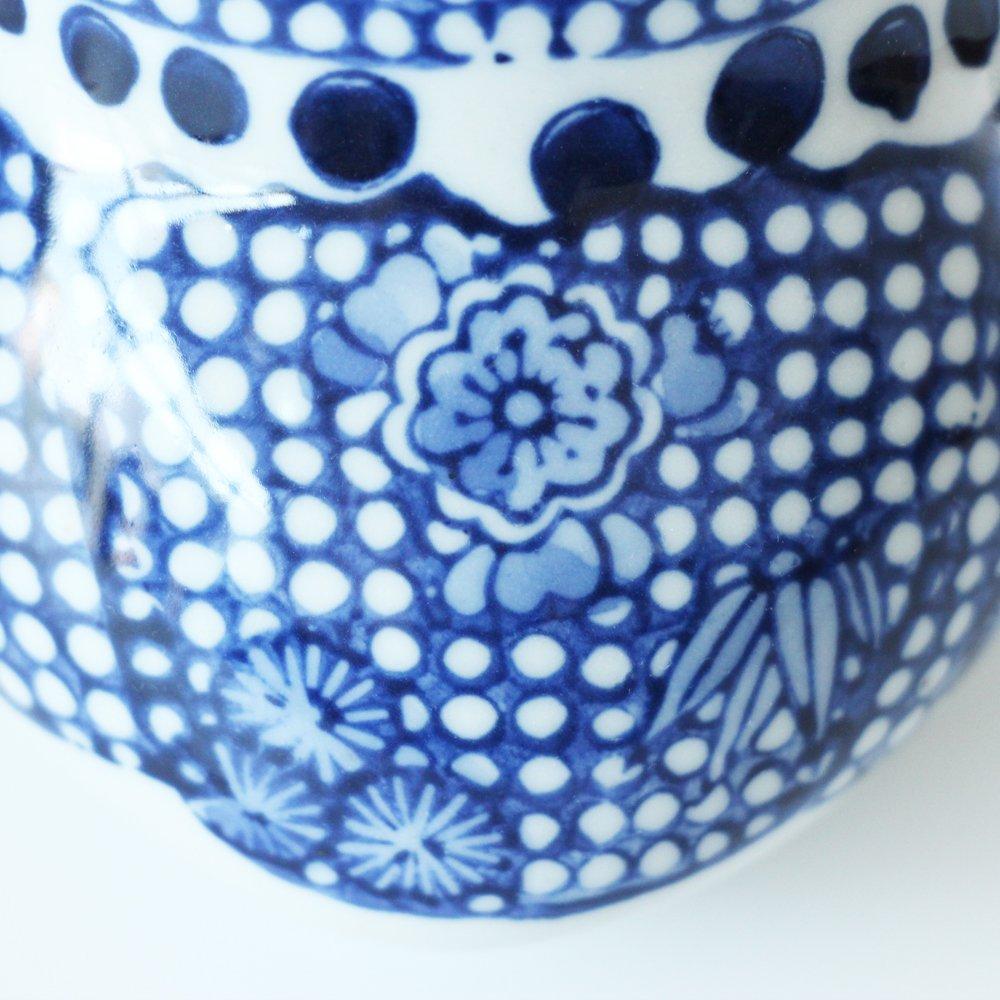 Sonoyama Craftsmanship Lucky Charm, Good Fortune Item, Ceramic, Blue and White Dyed, Mini Size, Sacred Bird, Owl, Fukurō (Owl that Brings Good Fortune