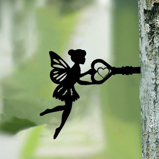 Fairy Silhouette Tree Decoration Weather-proof Metal Indoor Outdoor Garden Yard