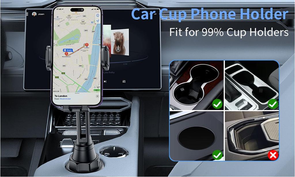 Okostelefon Autós Italtartó Okostelefon Autós Telefontartó Kihúzható Állítható Kompatibilis iPhone Samsung és Több Modell Tartó, Tartó, Autóba