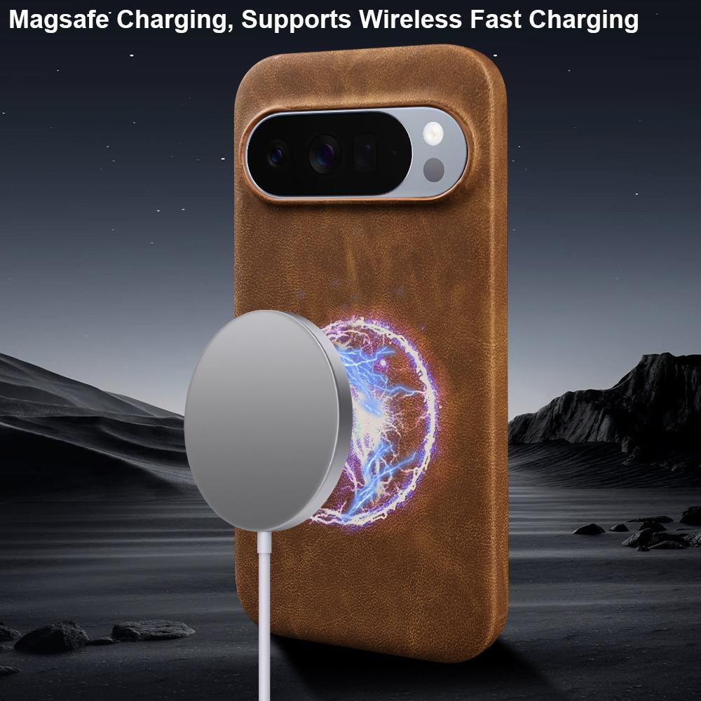 For Magsafe Case For Google Pixel 10 Pro XL 10A 9 Pro XL 9A 8 Pro 8A 7A 6A 5A 5 6 7 Pro Premium Leather Case Phone Back Cover