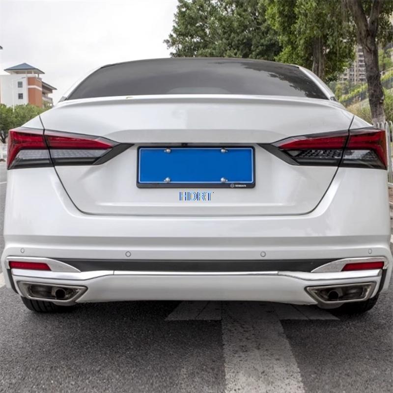 Fit For Nissan Altima/Teana J32 + Car Styling Rear Bumper Fog Light Frame Lamp Cover Trim Protector Decoration Accessories