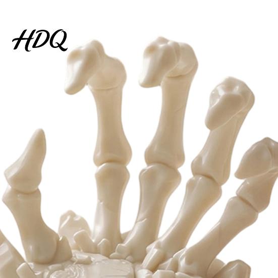 Human Skeleton Ornament Hand Figurine 3D Printed Realistic Bone Skull Sculpture Niche Gaming Room Decor Gothic Dark Aesthetic Desktop for