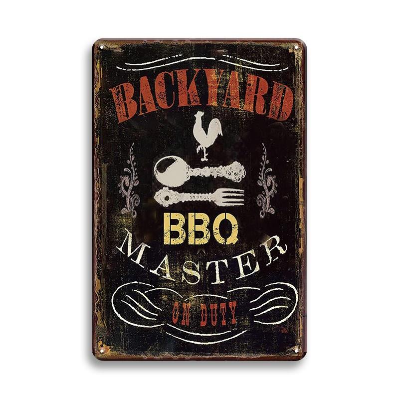 Hot Dog Fresh Hamburgers Metal Tin Signs BBQ Vintage Posters Home Kitchen Wall Decor Iron Plate Painting Fast Food Shop Plaques