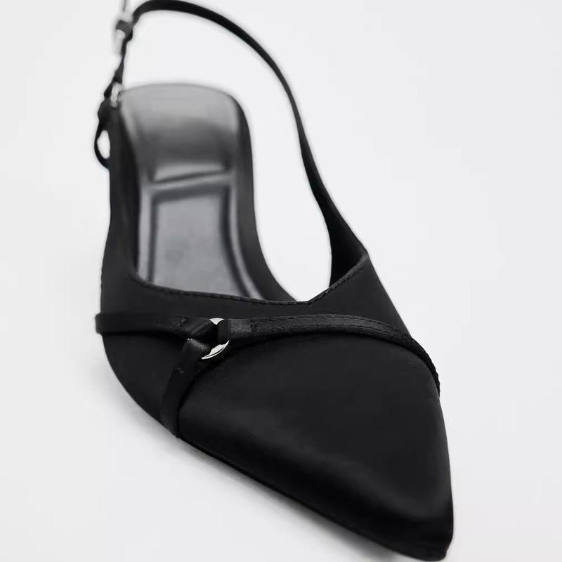 Pointed Toe High Heels Sandals Women Sexy Thin Strap Brand Designer Black Lady Office Shoes Summer Elegant Footwear on Offer