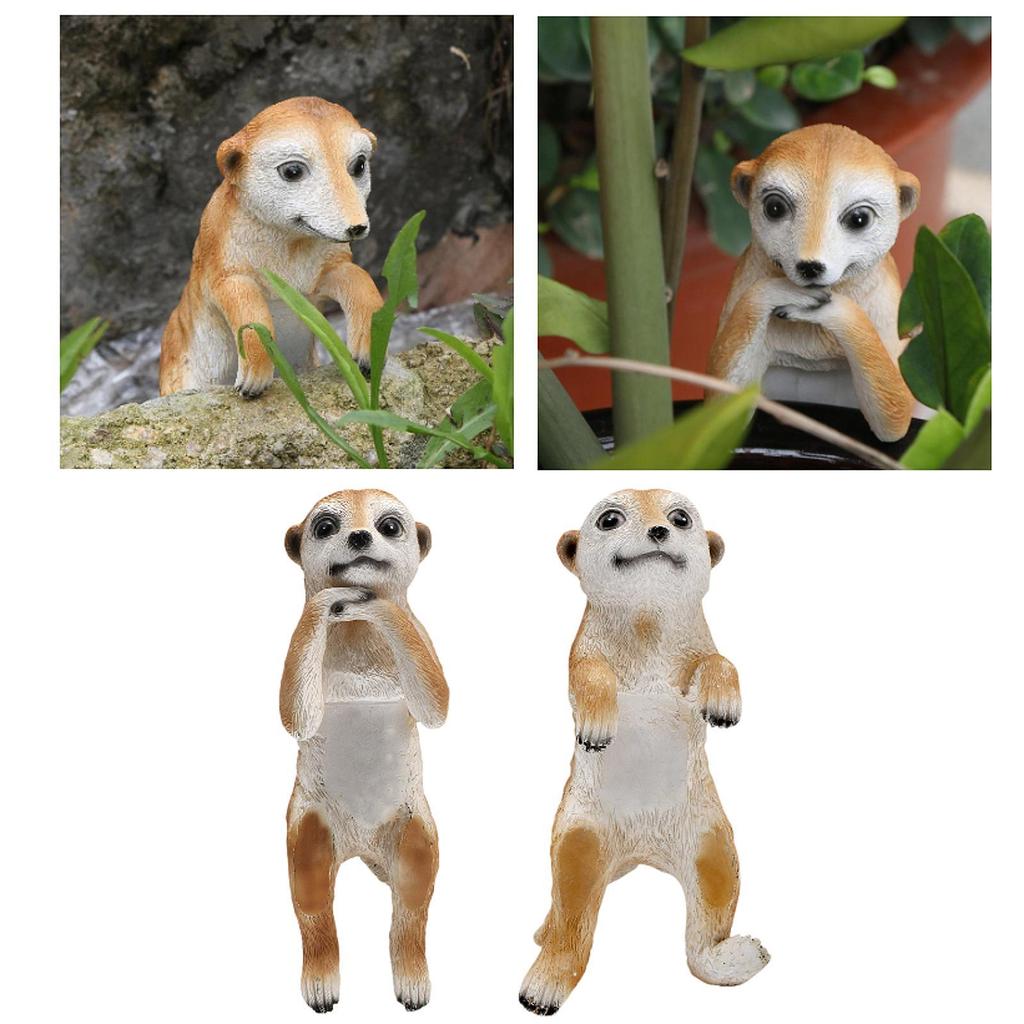 Meerkat Garden Animal Statue Garden Ornament for Home Office Balcony Porch