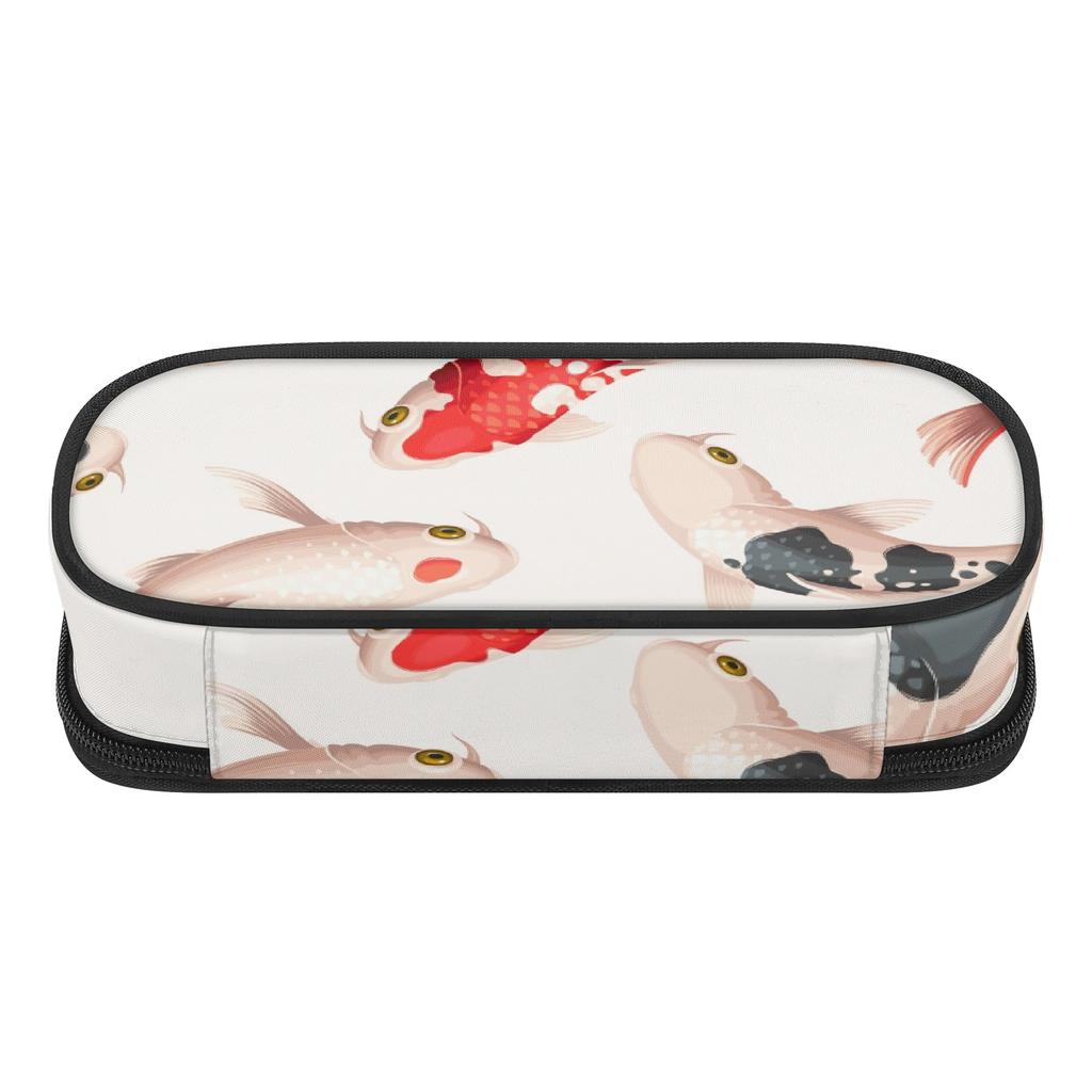 Pencil Bag Casual Wear Resistant Polyester Secure Zipper with Removable Pen Slot Divider Mesh Pocket and Main Storage for Students