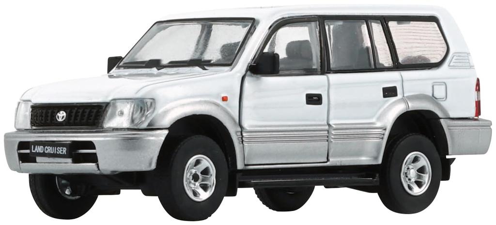 BM Creations Toyota Land Cruiser Prado LC95 White LHD Scale Model 1/64 (64B0355)