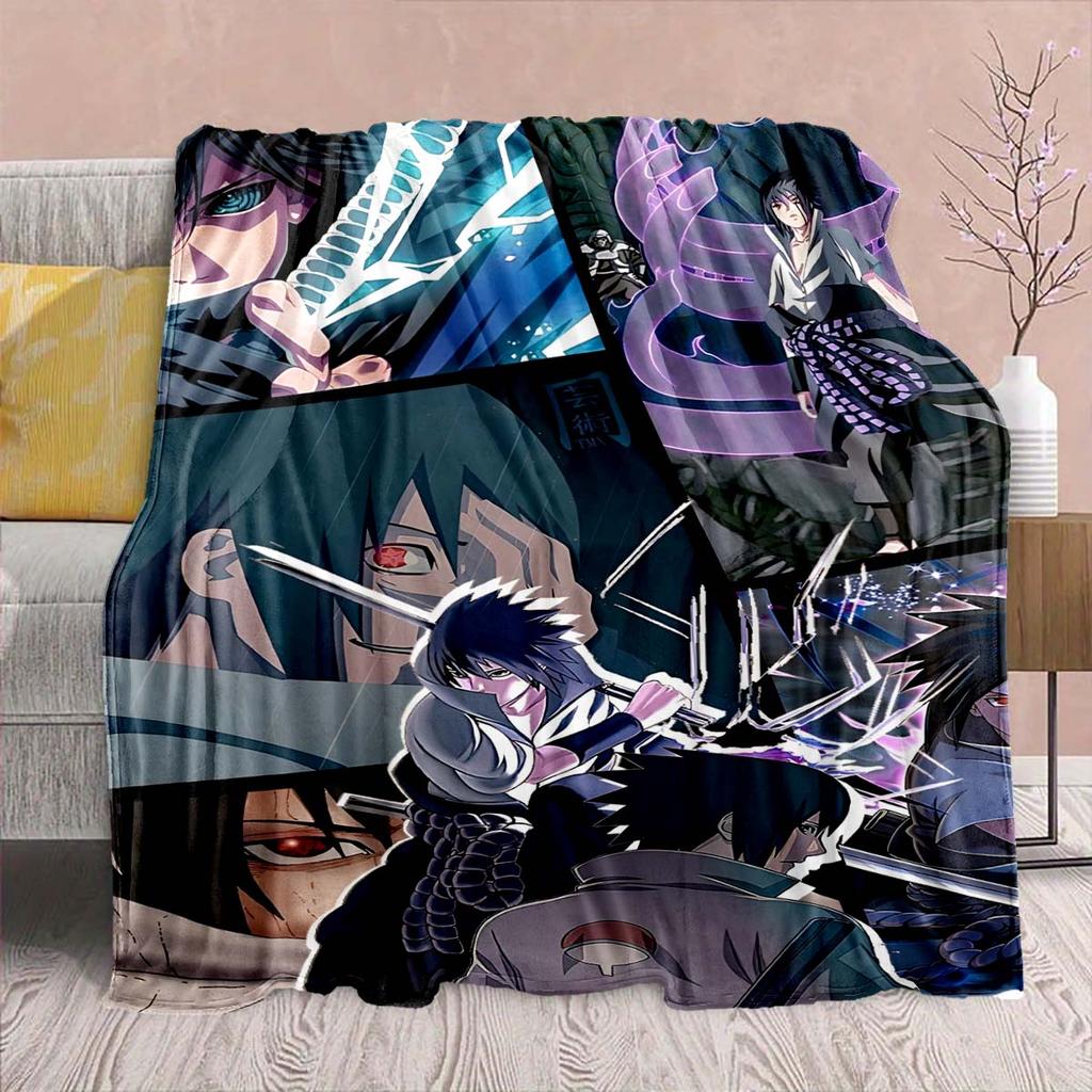 Naruto Anime Flanelldecke - Weich Warm Perfekt für Sofa, Bettwäsche Camping Reise Büro Heimdekor -QJY