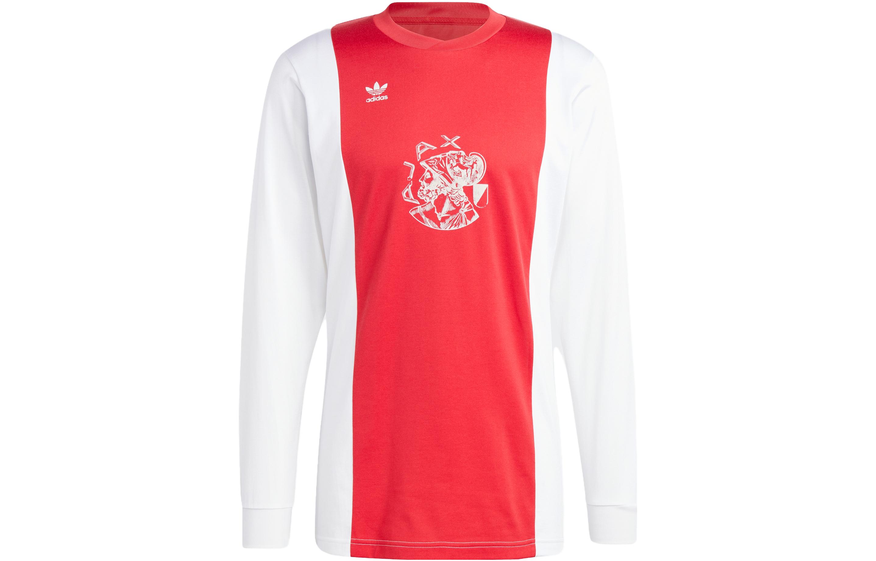 Adidas Originals T Shirts Men s Red Crew Neck Moderate Straight Fit IN4723 S