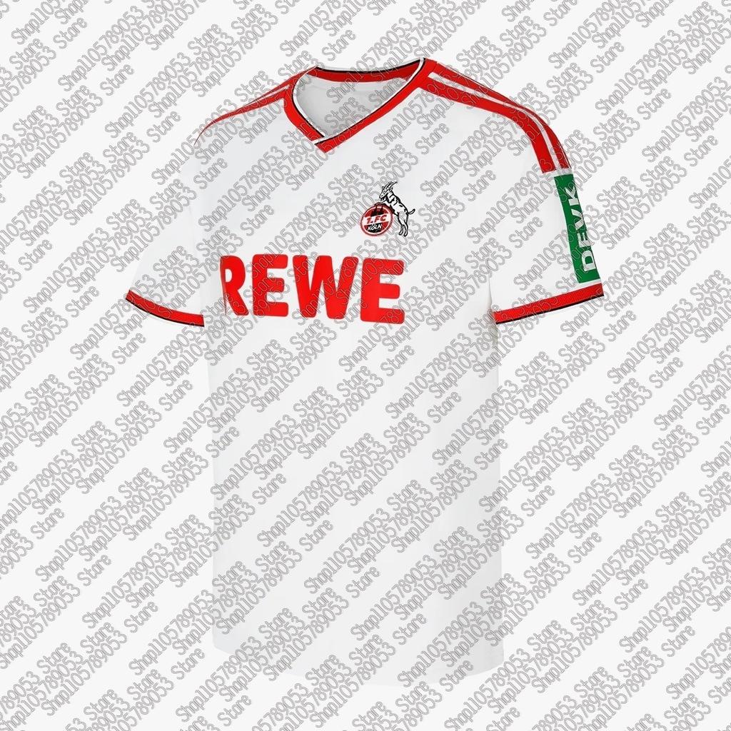 Ademend Trainingsshirt met Korte Mouwen FC Köln Home Print Voor Volwassenen En Kinderen
