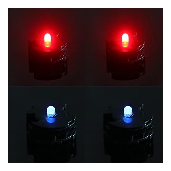Leiasnow Gunpla LED Unit, Red and Blue, 2 of each, Gundam Plastic Model, RG, RG Zaku II, Plastic Mod