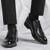 Fashion Brown Pointed Men's Leather Shoes Classic Gentleman Style Daily Leisure Business Party Office Wedding Dress Hot Selling Shoes