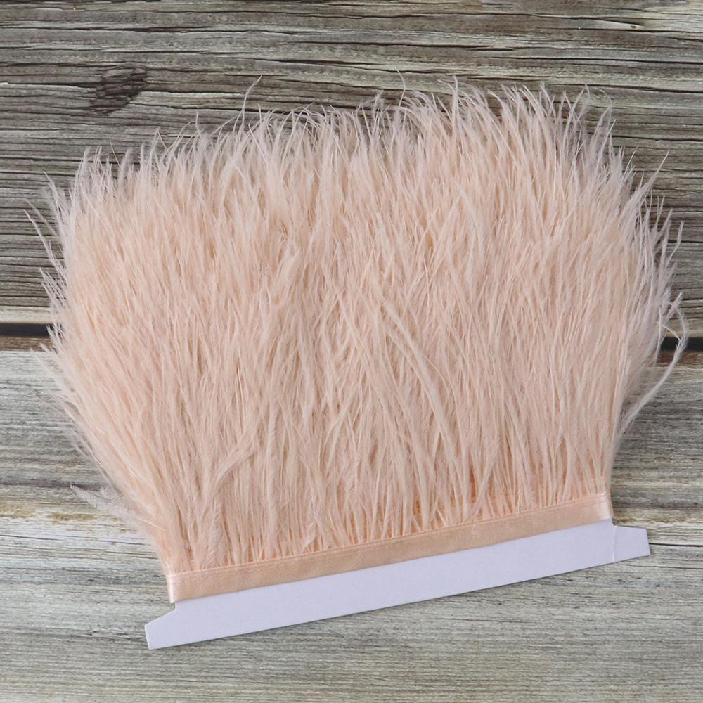 1 Meter Ostrich feather Trim Ribbon Dyed Various Long Ostrich Fringe 8-10CM feathers for crafts Dress/skirt Sewing Accessory