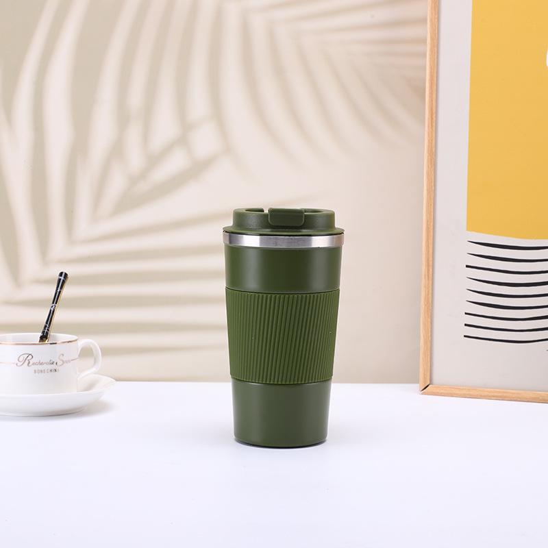 

Термос из нержавеющей стали, чашка для кофе, женская, высокого уровня, для девушек и мужчин, портативная, большой емкости, простая 380ml