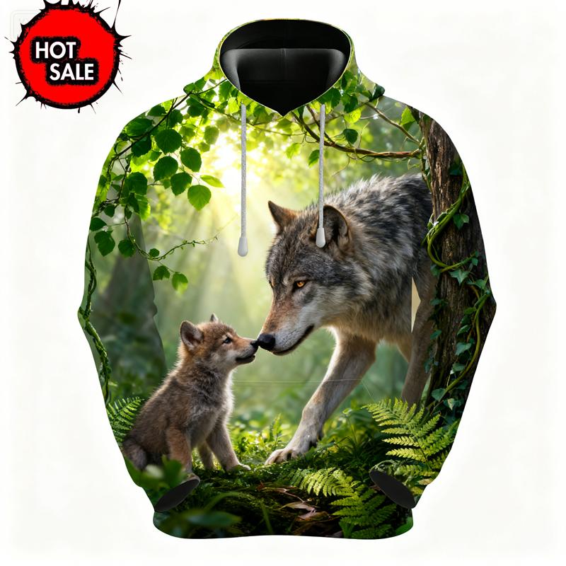 New Animel Lion Tiger 3D Graphic Hoodies Fashion Hip Hop Men And Women Casual Sweater Hoodie Mens Clothes Tops Pullovers Coat
