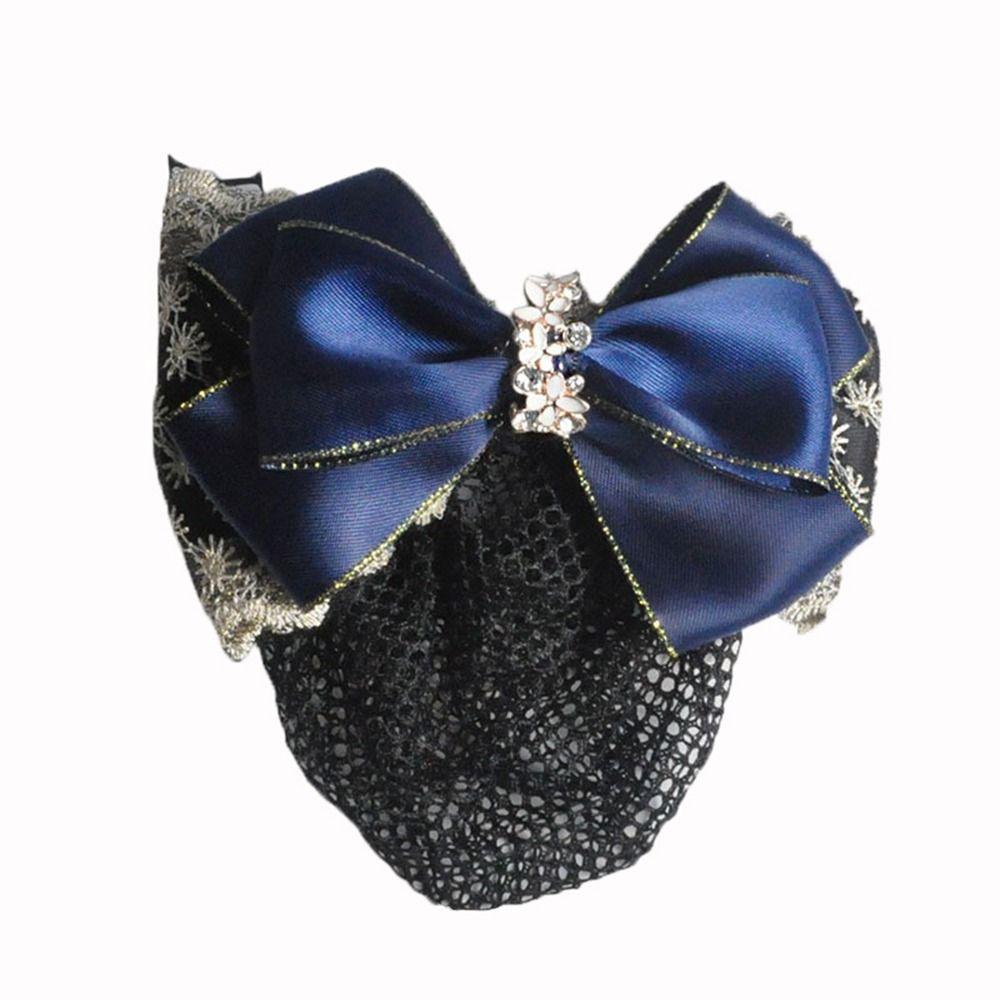 Nurse  Female Pearl Hairgrips Cover Net Ponytail Clip Women Spring Clip Korean Bun Snood