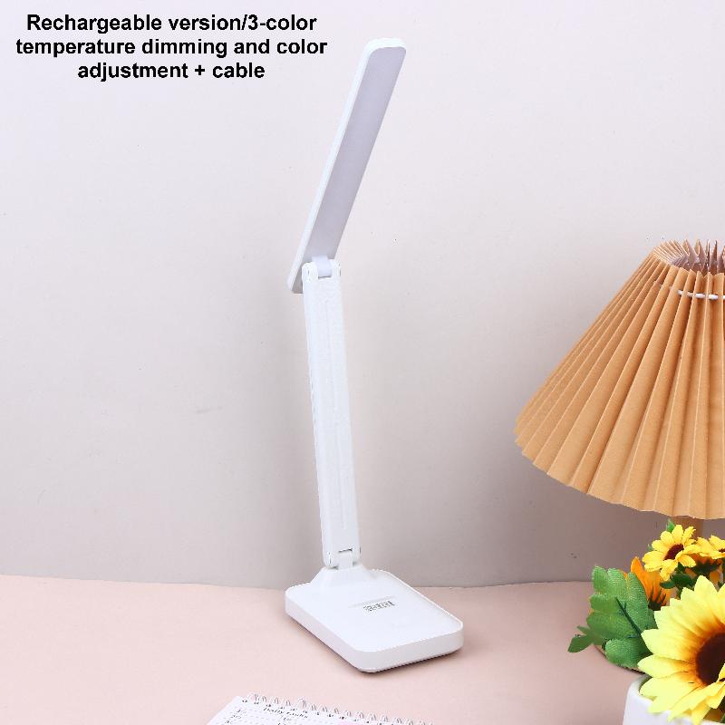 Składana Lampa Stołowa LED Lampa Biurkowa 3 Rodzaje Bezstopniowo Ściemniana Dotykowa Nocna do Czytania Ochrona Oczu Światło Nocne Ładowanie przez USB