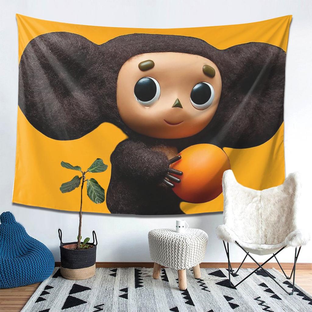 Cheburashka Tapestry Decoration Art Aesthetic Tapestries for Living Room Bedroom Home Wall Cloth Wall Hanging