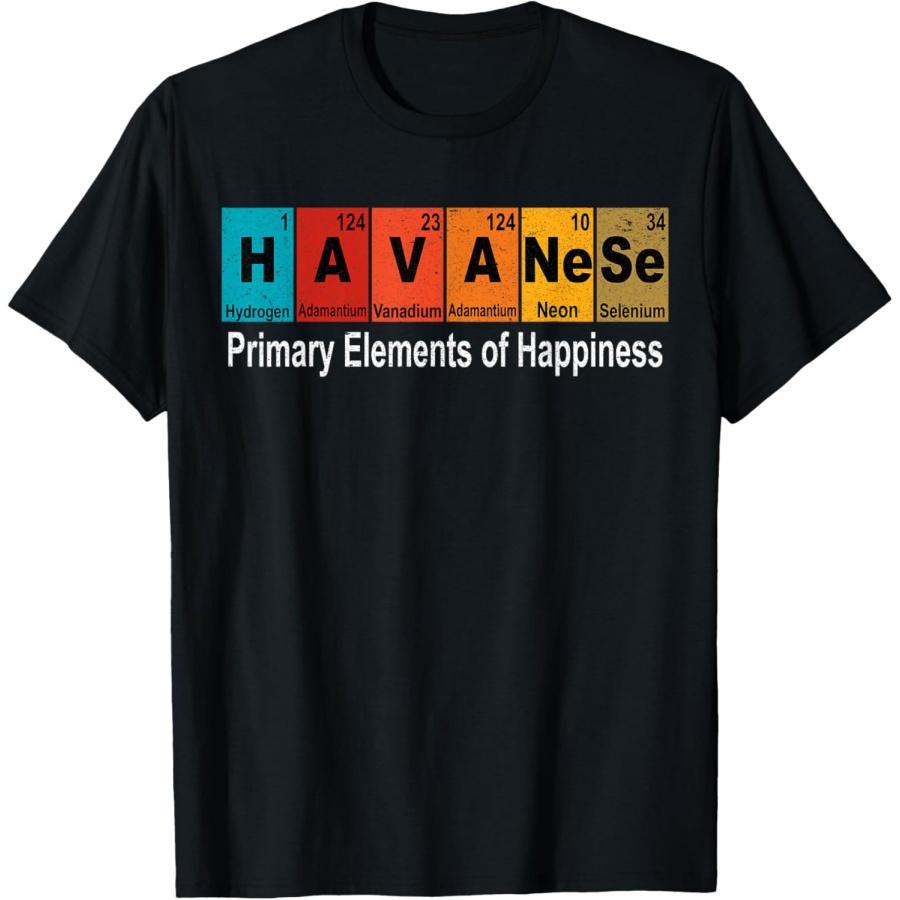 

Vintage Havanese Dog Science Funny Periodic Table Pet lover T-Shirt for Men Women Girls Kids XXXXXL різнокольоровий