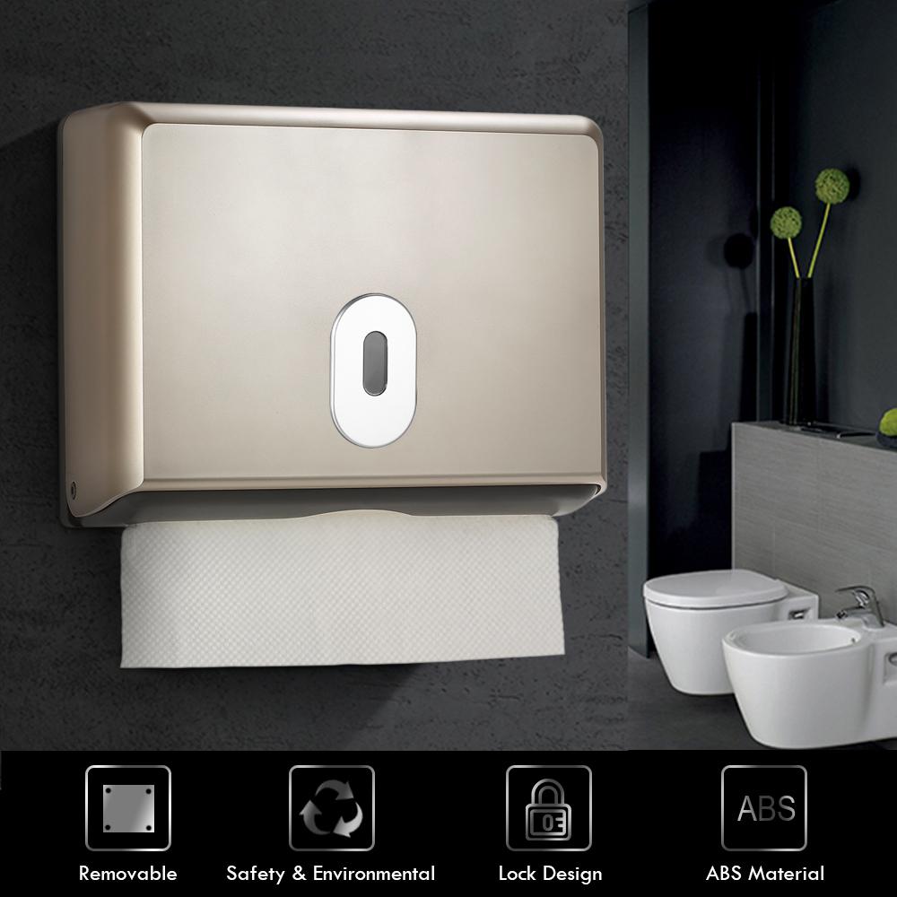 Wall-mounted Bathroom Tissue Dispenser Tissue Box Holder for Multifold Paper Towels
