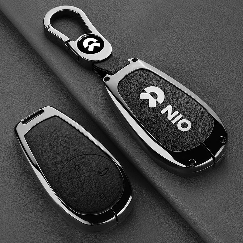 Zinc Alloy Leather Car Key Key Case For Nio Et7 Et5 For Nio Nio Es6 Es8 Ec6 Et7 Key Fob Car Key Case