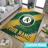 Custom NameAthletics Oakland Emblem Carpet, Indoor Rug, Chair Rug, Living Rooms, Doormat Made From Polyester Home Decor Birthday Christmas Gifts