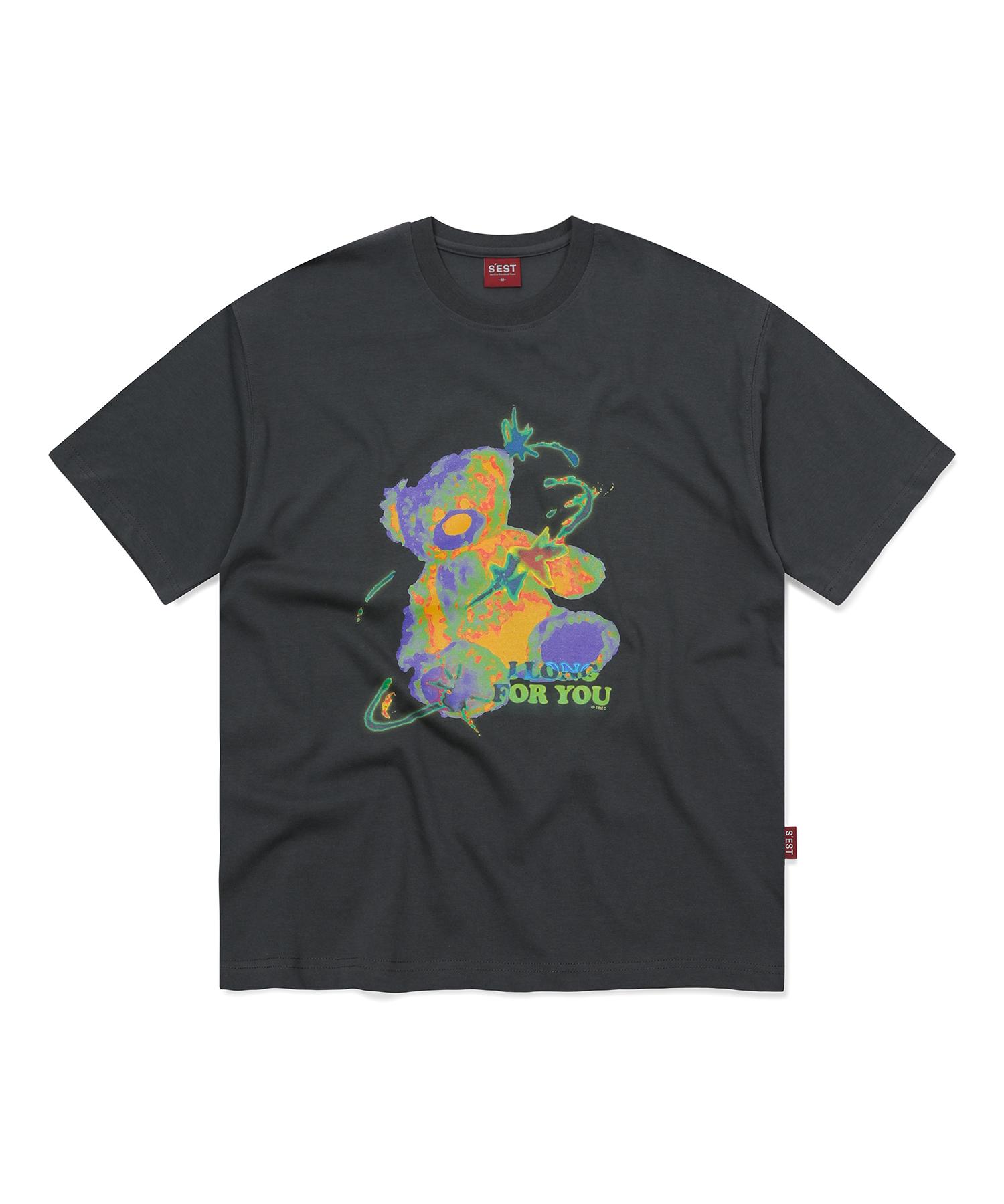 Siest Lonely Teddy T-Shirts Charcoal M