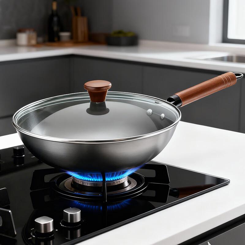 ASD 32cm Non-Coating Iron Stir-Fry Wok