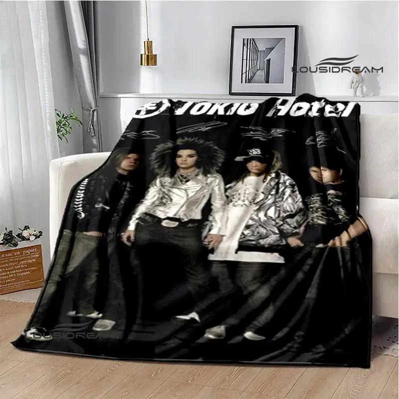 Rock band Tokio Hotel Printed blankets Picnic blanket Flange Warm blanket Home travel blankets bed linings birthday gift
