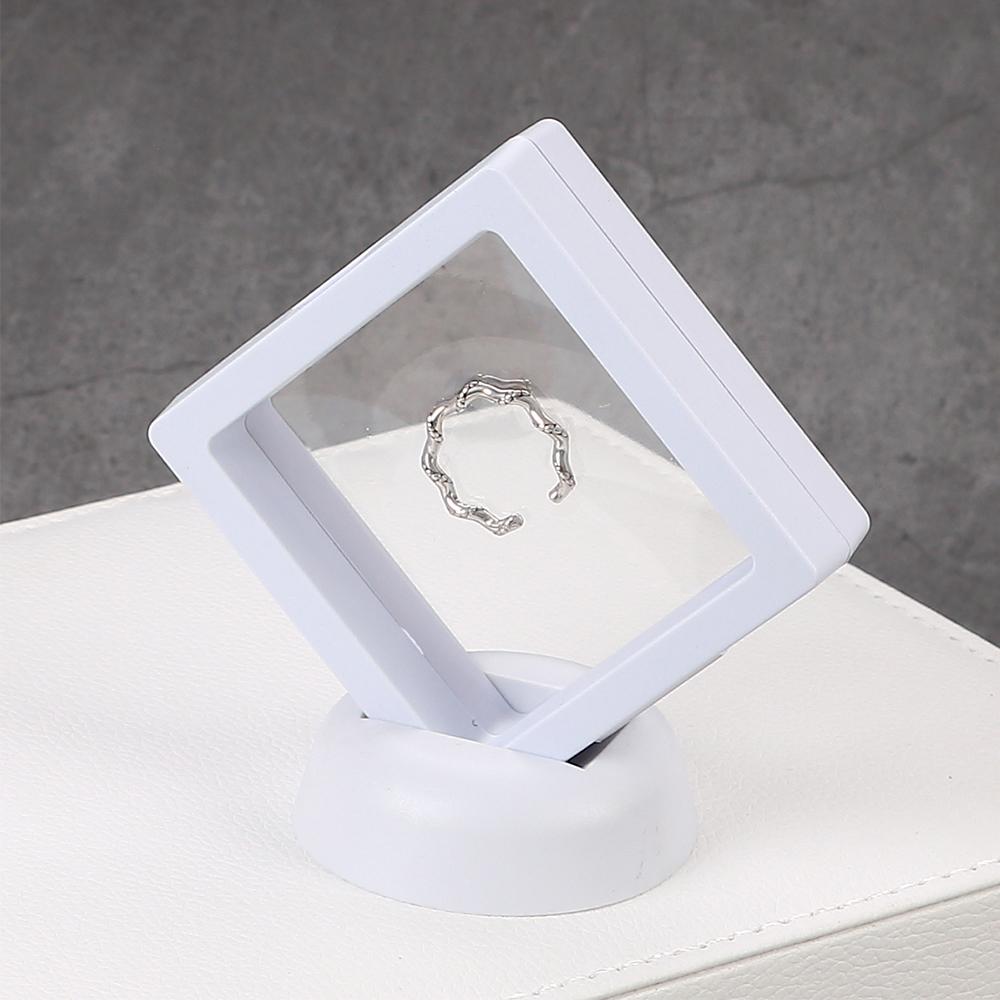 5Pcs Floating Display Case Frame Ring Necklace Earring Packaging Box Jewelry Coin Display Stand Holder