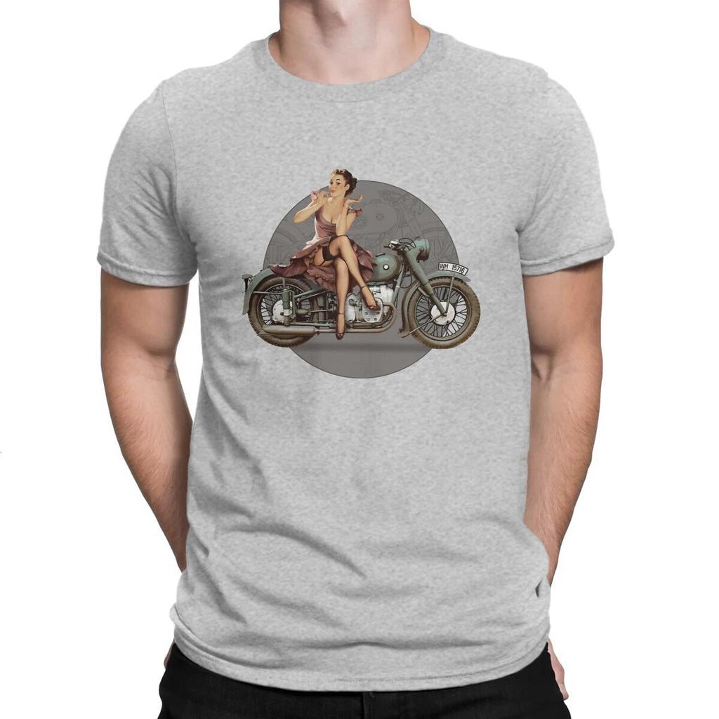 Pin Up Girl Motocyklové tričko Unisex Grafika Ležérní Bavlněné tričko s výstřihem do O Hip Hop Trička Harajuku Streetwear