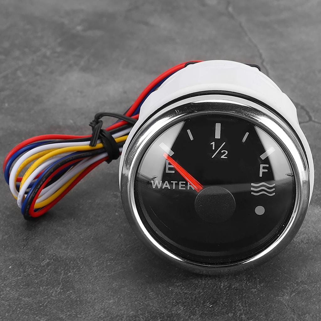 52mm2in Water Level Gauges 9?32V DC Smart Alarm for Marine Boat RV 0?190ohm European Sensor