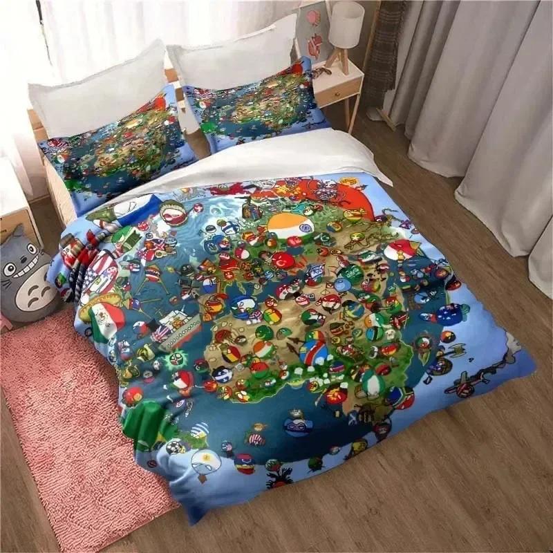 

3D Принт Кантриболз Польшаболз Постельный Комплект Напечатанный Постельный Комплект с Наволочкой Пододеяльник Мягкое Королевское Кинг Сайз Постельное Белье Дом 70x133cm 2pcs