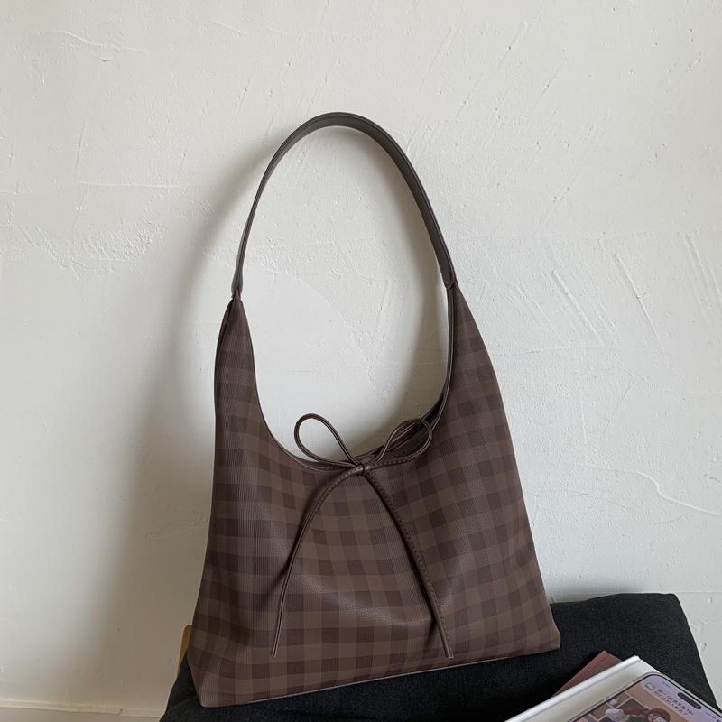 

Летняя стильная сумка большой вместимости через плечо, легкая студенческая сумка-тоут для занятий кофейный