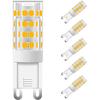 KCO Lighting G9 LED Light Bulb 3000K Warm White Non Dimmable G9 Light Bulb 7W Chandelier G9 LED Light Bulbs Bi Pin Base 360°Beam Angle (6-Pack)