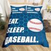 Ice Hockey Duvet Cover Hockey Sports Event Comforter Cover For Boys Girls Eat Sleep Hockey Winter Sports Hobby Bedding Set