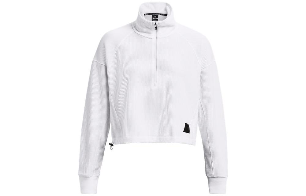 Under Armour Ottoman Sweatshirts Women s White Stand Collar Thickened Regular 1379772-100 S