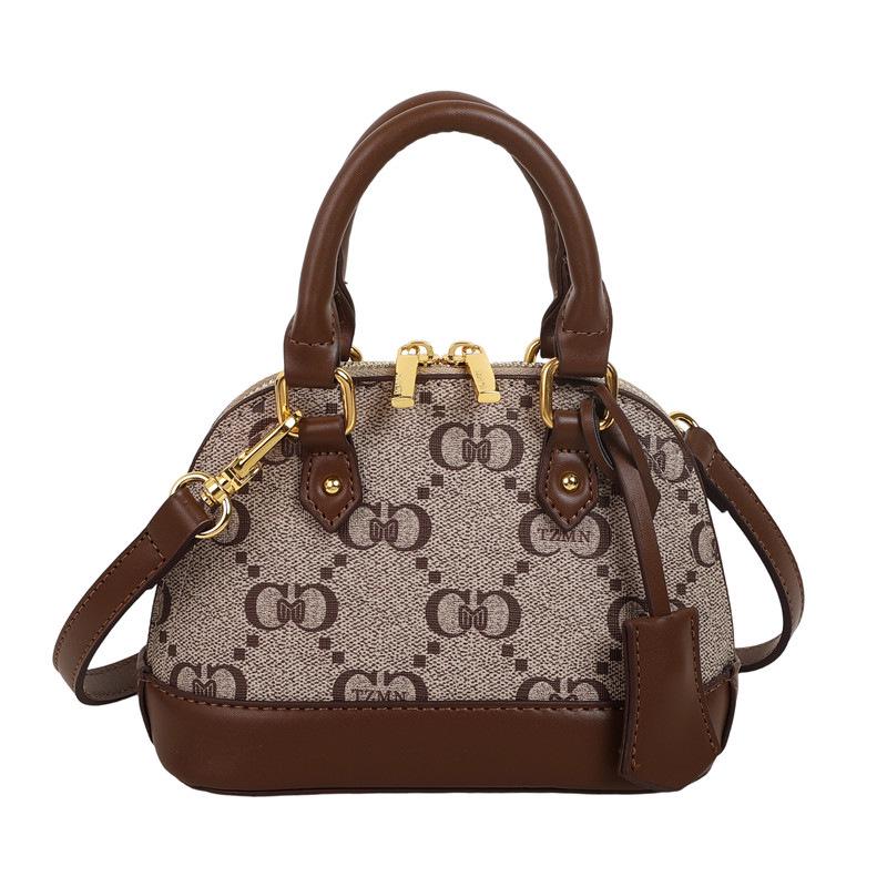 

Женская винтажная сумка кроссбоди в форме ракушки - Модная, универсальная и классическая сумка через плечо кофейный