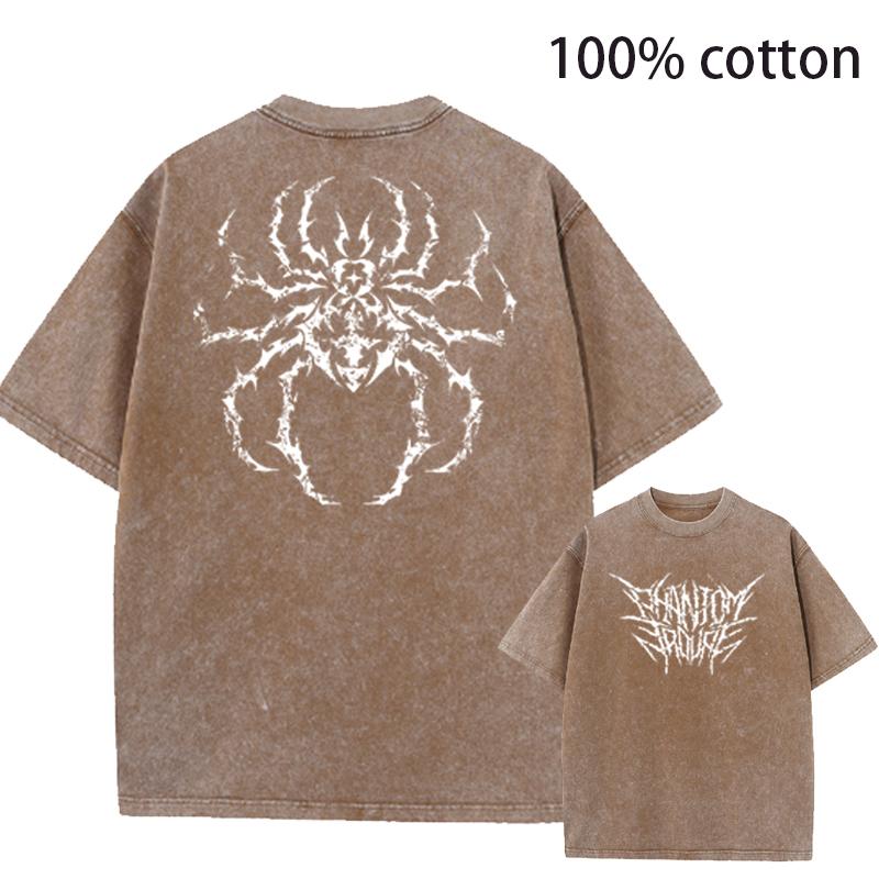 

Anime Hunter X Hunter Hisoka And Chrollo Logo Washed Graphic TShirt Men Vintage T-Shirts Casual Cotton Streetwear Harajuku Top M