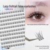 10-Row No-Glue Fishtail False Eyelashes - Natural, Segmented, Daily Wear, Single Cluster, No Makeup Simulation.