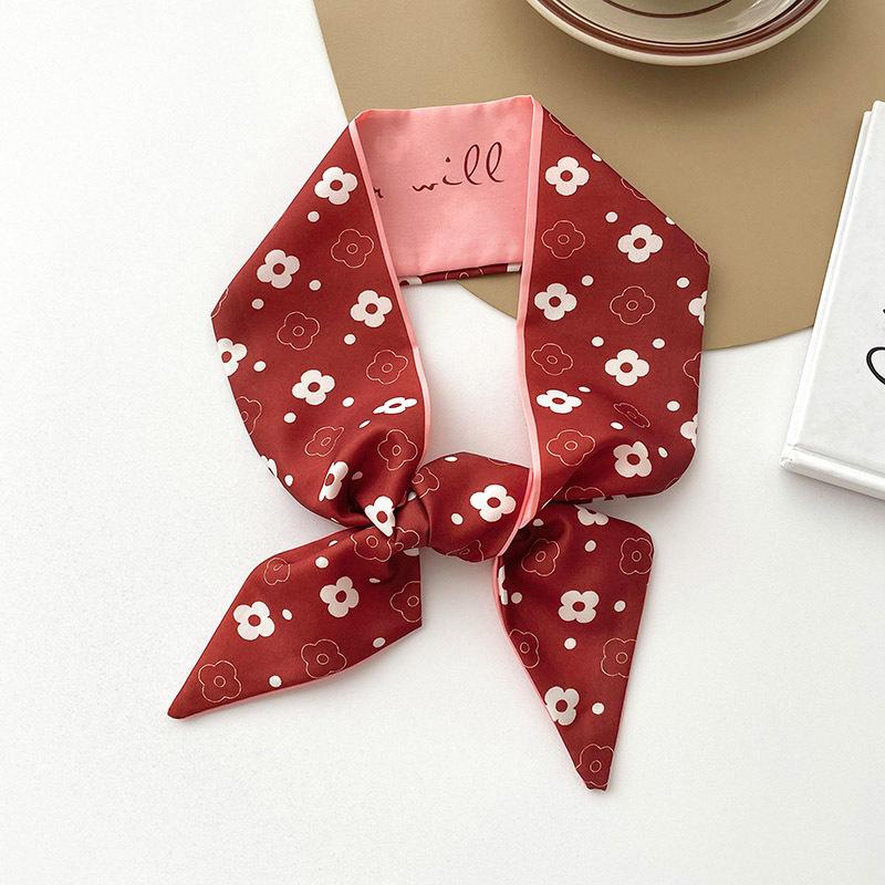 Long silk scarf, high-end new versatile hair tie streamer, atmosphere ribbon, spring and summer decorative scarf, tied bag streamer