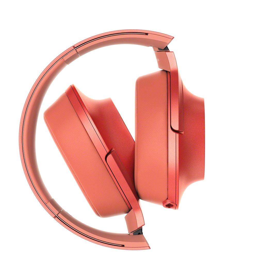 Sony H.ear On 2 MDR-H600A Headphones High-Resolution Audio Closed-Back Remote Microphone Twilight Red 2017 Model 360 Reality Audio Certified