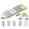 Kitchen 5 In 1 Stainless Steel Safe Multifunctional Manual Vegetable Slicer Cutter Potato Shredders Garlic Carrot Grater Chopper