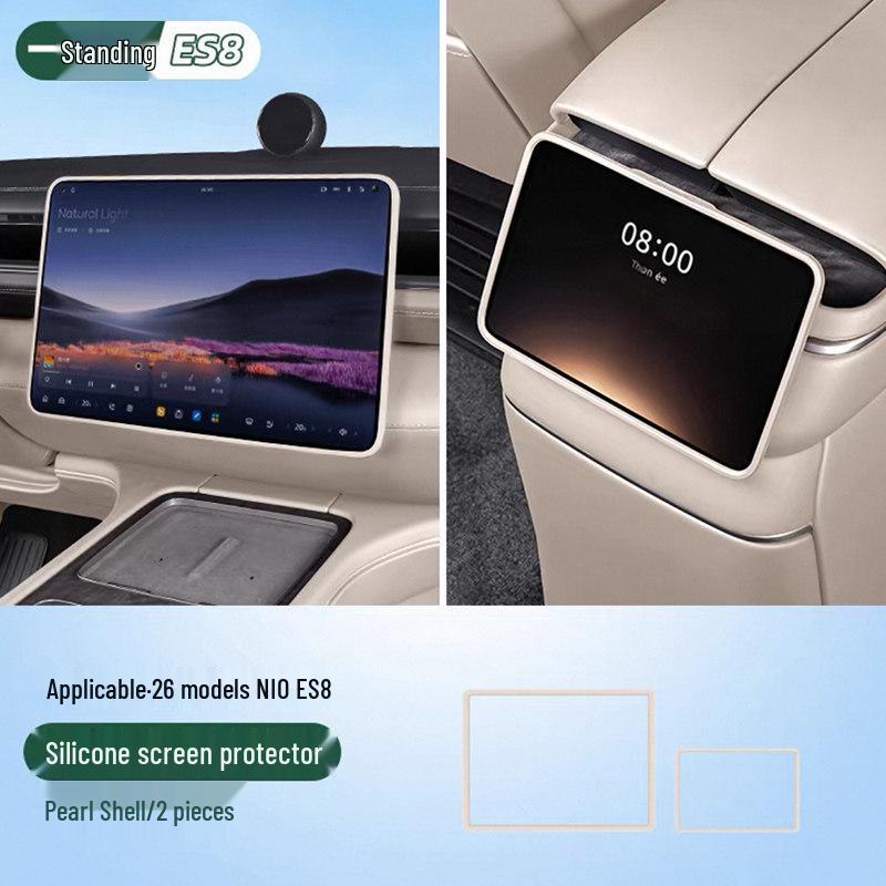 Silicone Screen Protector for NIO ES8: Compatible with Center Console, Navigation, and Rear Seat Screens.