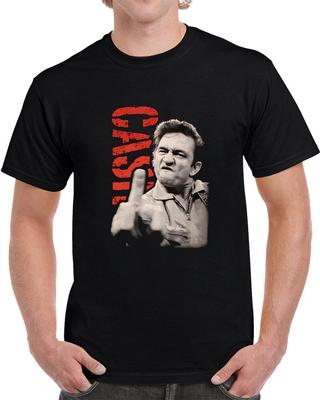 Johnny Cash 100% Cotton T-shirt Mens Womens Tees Top
