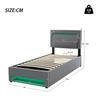 Upholstered Bed Large Storage Space LED Lighting Sturdy Construction Good Load Capacity with USB Ports Modern Upholstered Bed Bedroom