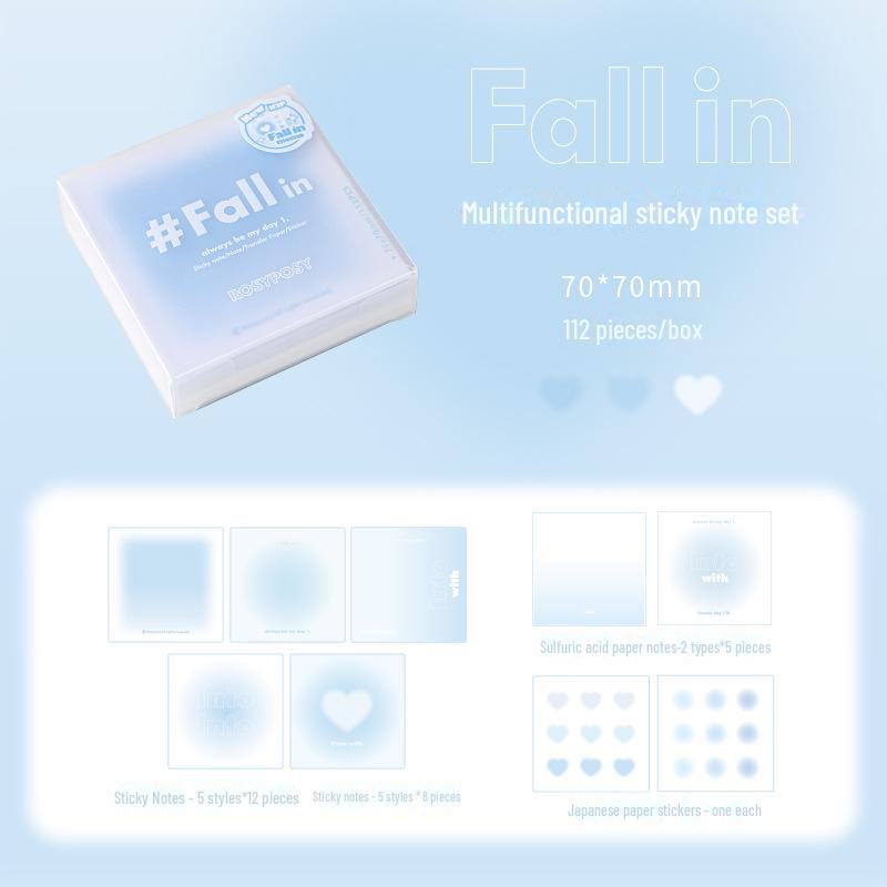 RosyPosy Πολυλειτουργικό Ντεγκραντέ Αυτοκόλλητο Σημείωμα Ρουζ σε Απαλές Φθινοπωρινές Αποχρώσεις