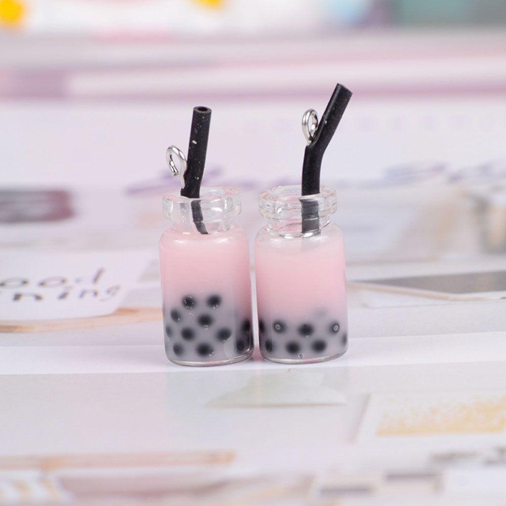 Accessories Resin Necklace Bottle Pearl Milk Tea Earrings Charms DIY Making Pendant Jewelry Making